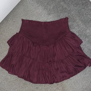 Brand new Calliope Merlot ruffle skirt!